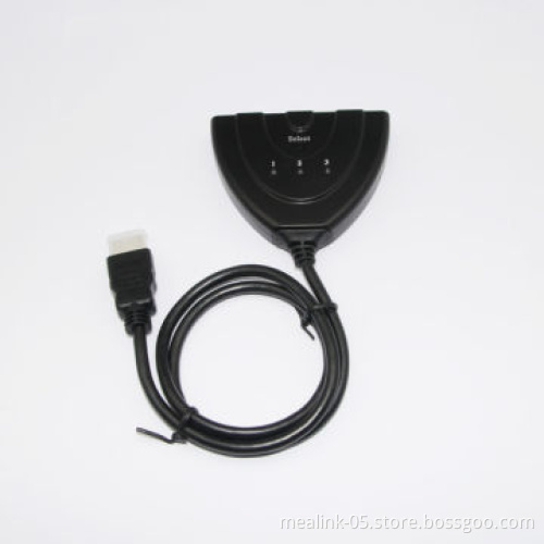 3 x 1 HDMI Switcher, Short HDMI Cable, Supports Digital Audio Format